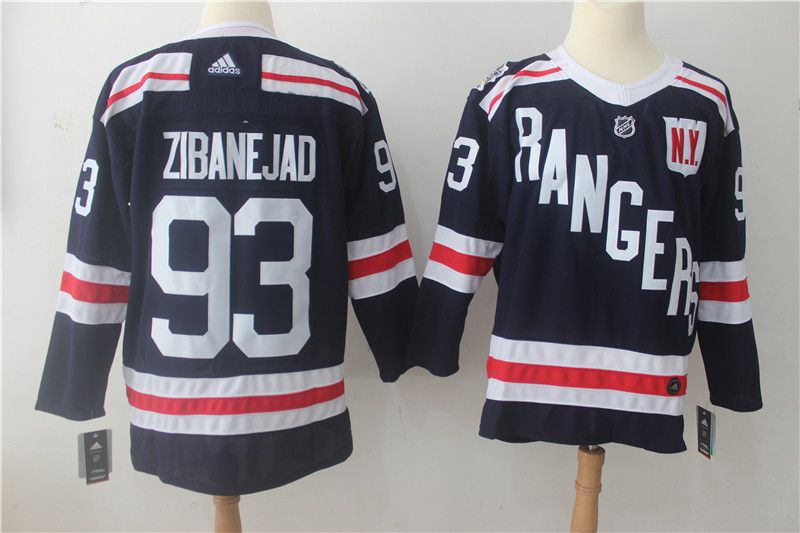 Men New York Rangers #93 Zibanejad Drak Blue Hockey Stitched Adidas NHL Jerseys->new york rangers->NHL Jersey